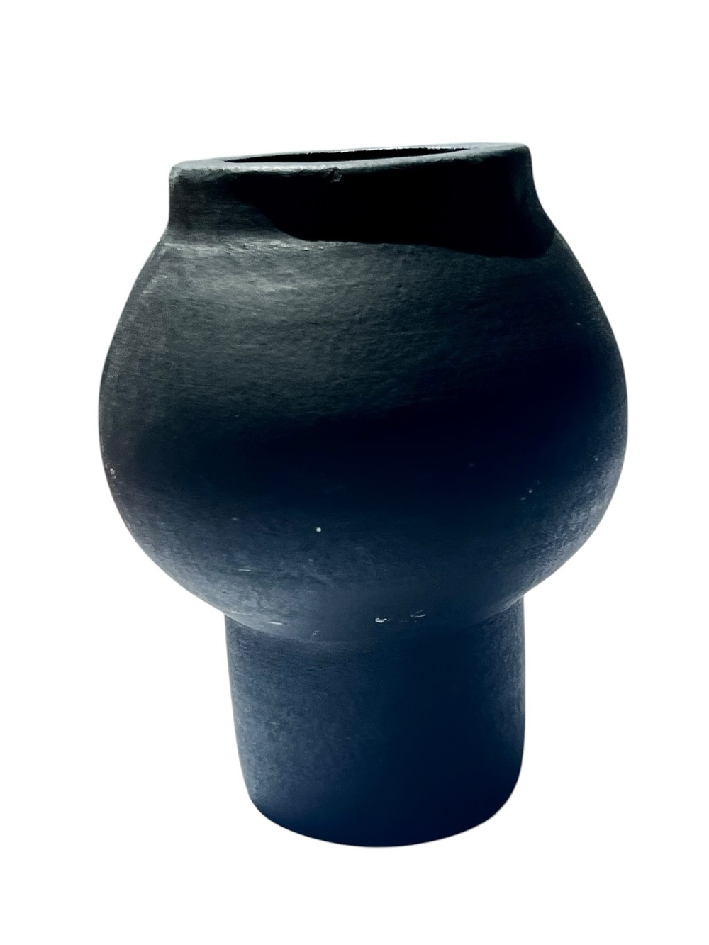 MINDI TERRACOTTA VASE Modern Matte Black Ceramic Vase by - Picture 2 of 6